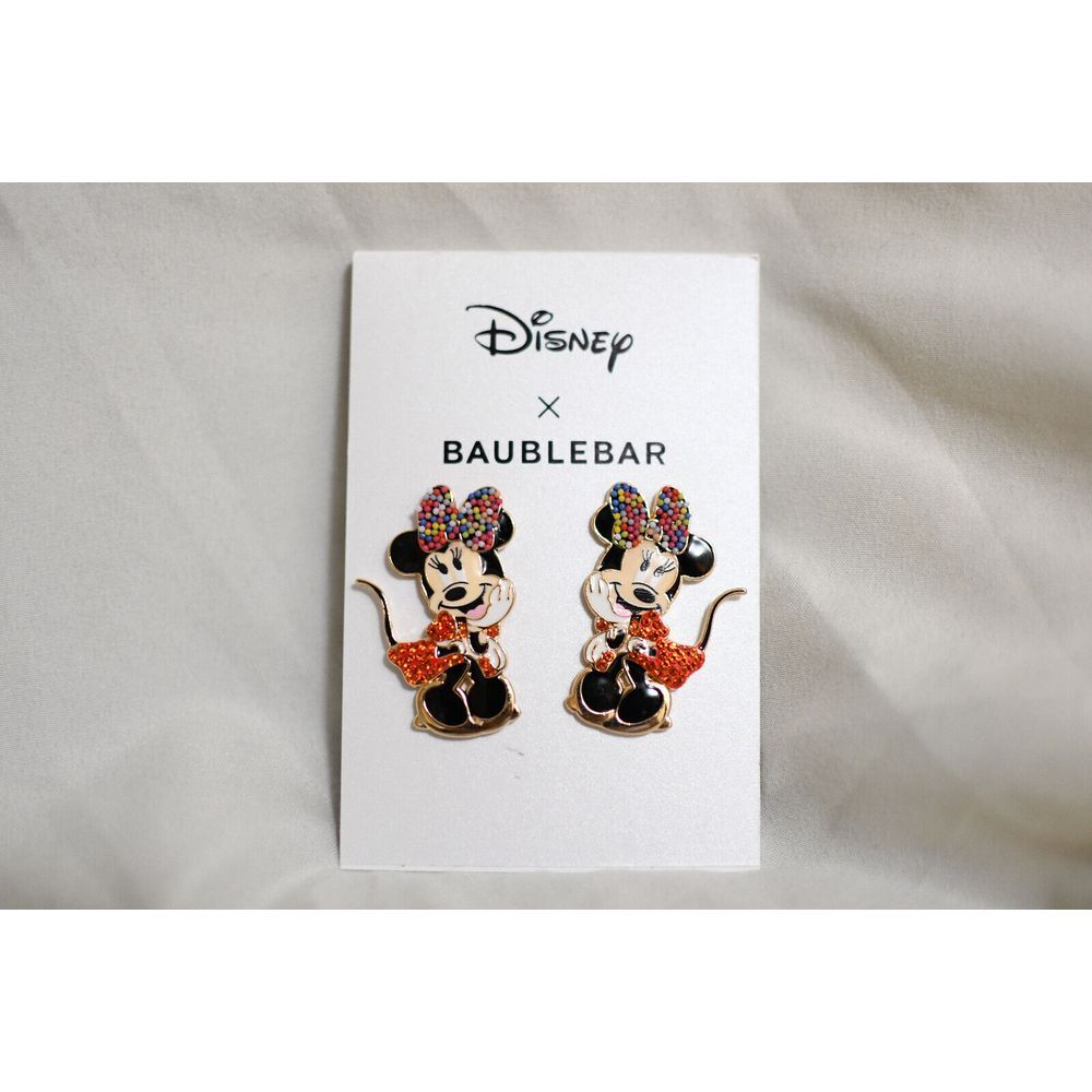 Disney x Baublebar Minnie Mouse Enamel Dangle Collectable Earrings (New)‎